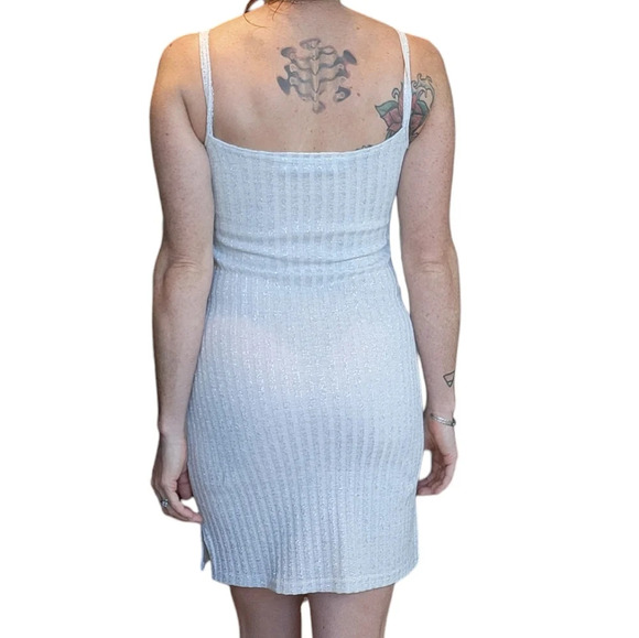 Gear Company Y2K Metallic Ribbed Cyberpunk Rave Mini Dress - Picture 3 of 11